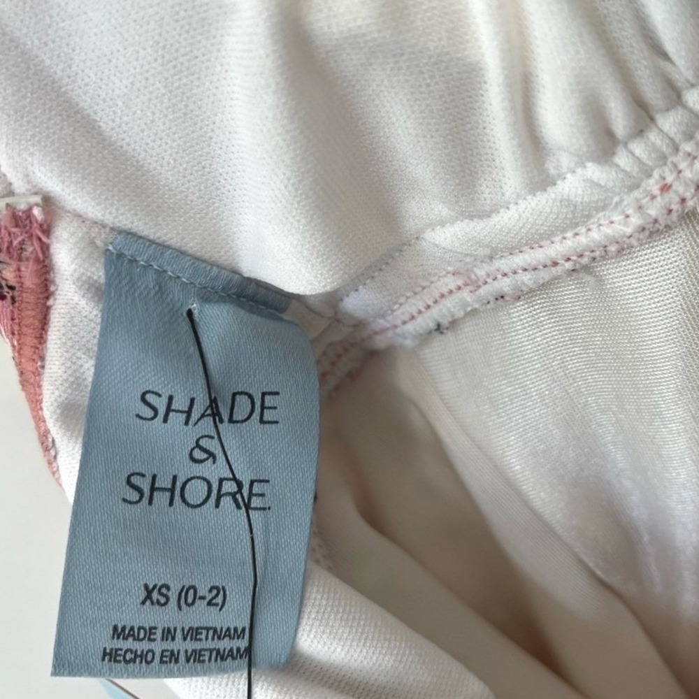 Shade & Shore Geo Print Plunge Full Coverage Tummy Control One Piece Swimsuit XS - Picture 10 of 13